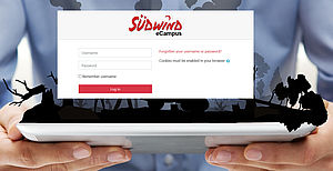 Screenshot des Login-Bereichs des Südwind eCampus