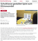 Zeitungsartikel zu dem Spiel "Du wandelst Klima"